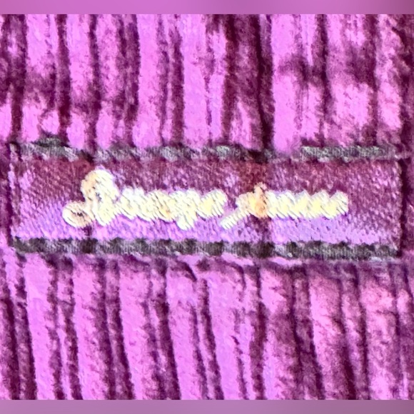 Vintage 1990s Squeeze Jeans Purple Kids One Piece Overalls Size 5 - Picture 5 of 12